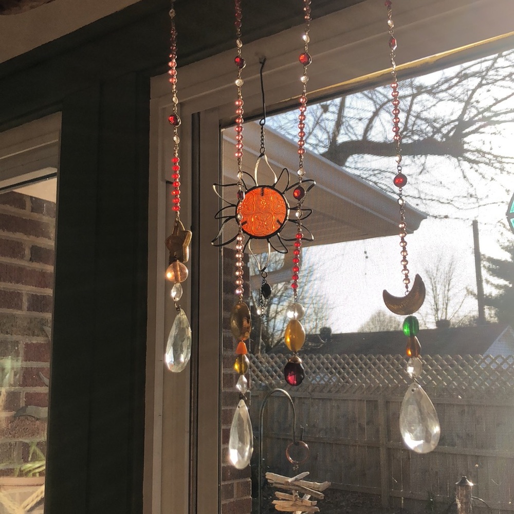 Handmade Driftwood Hanging Prism Sun Catcher